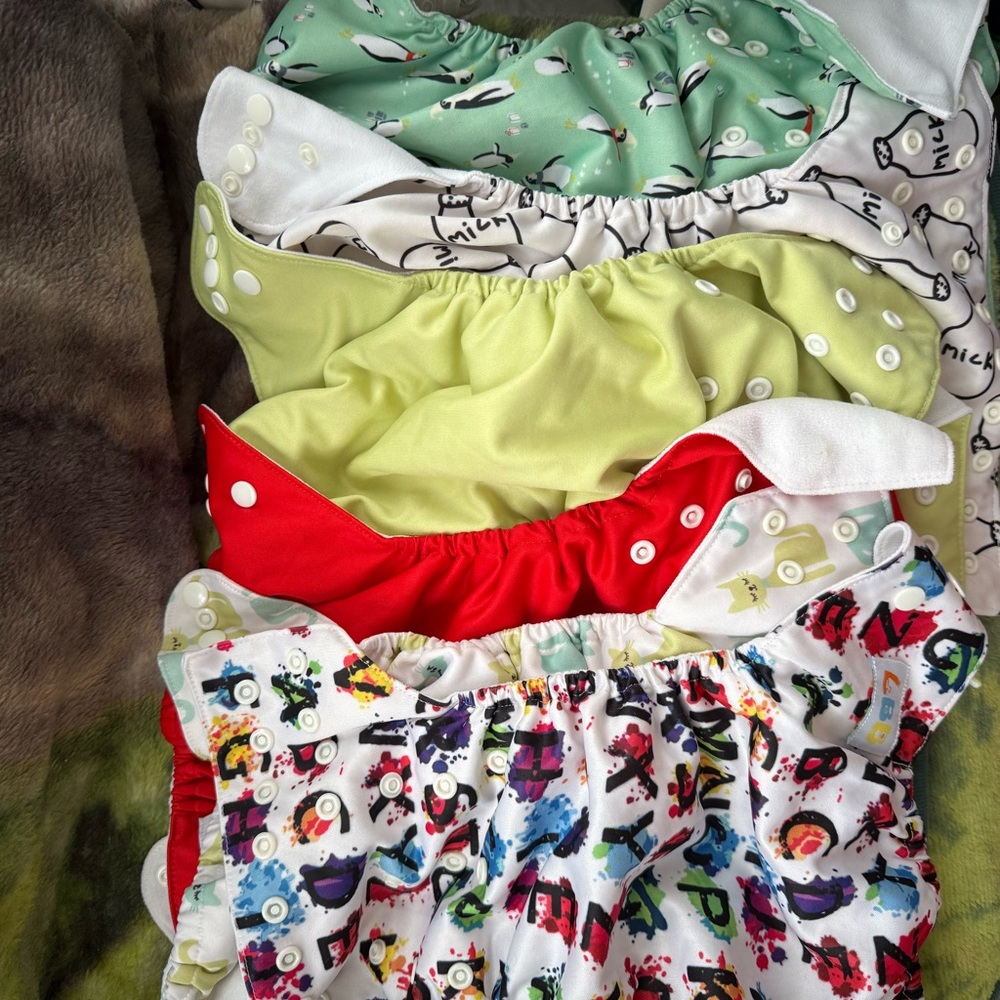 LBB diaper cover pocket diapers lot of 6